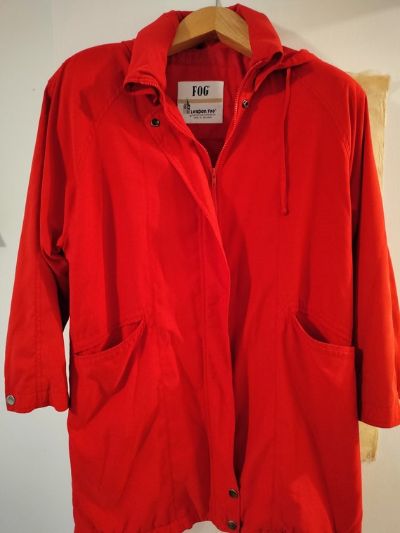 Red London Fog Vintage Trench XL