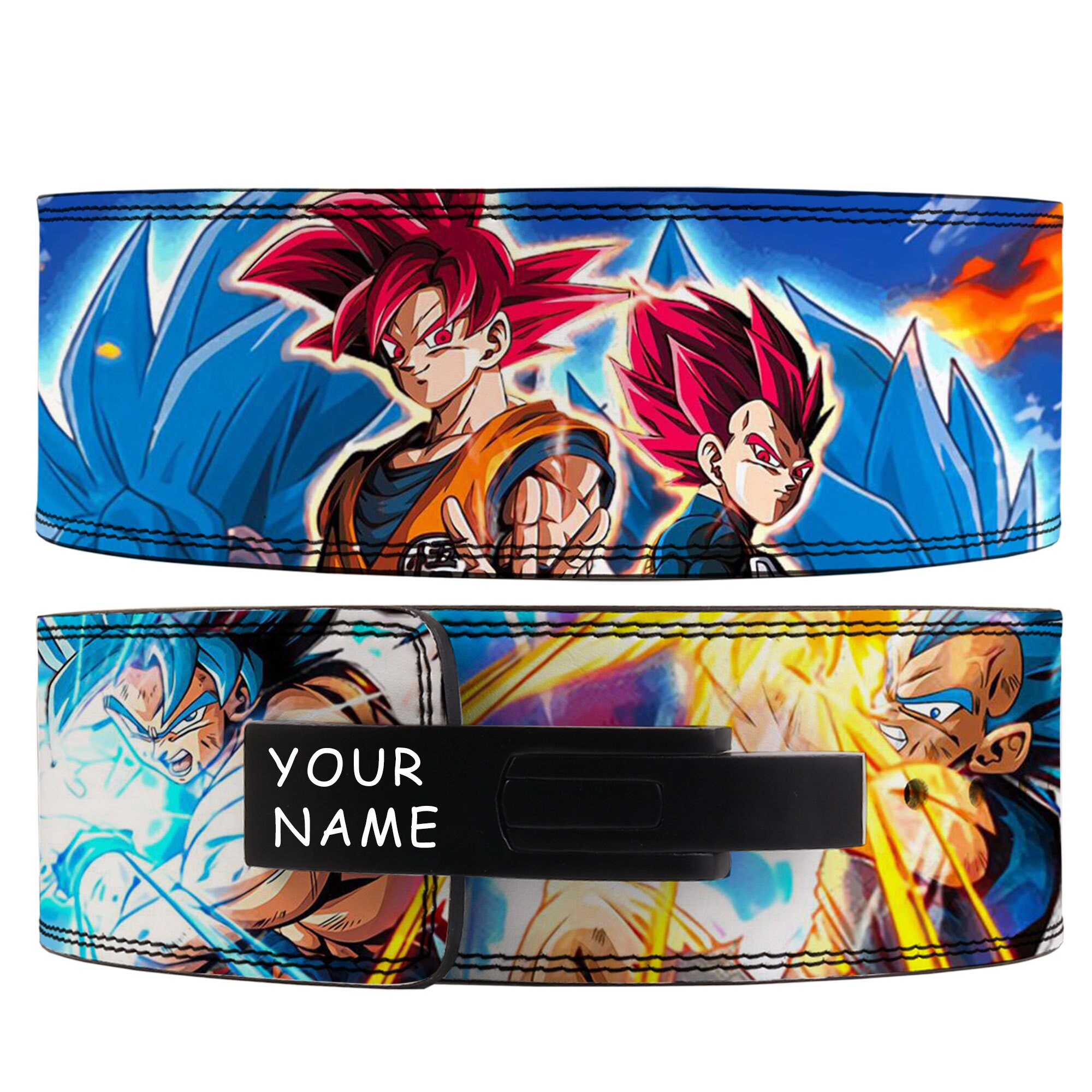 Goku Vs Vegeta Lever Lifting Anime Belt Anime Gym Belt Etsy