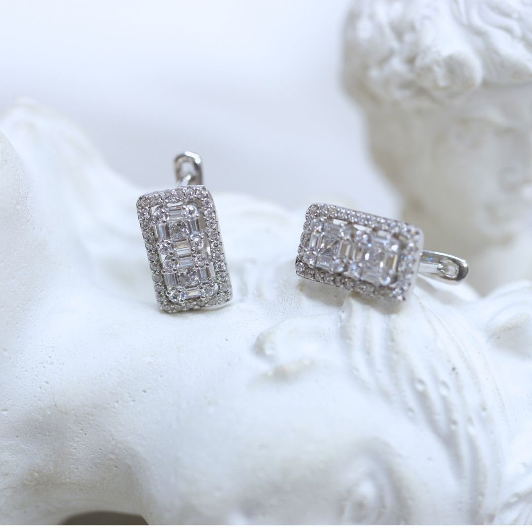 Bali Handmade Jewelry Zirconia Earstud 925 Silver Etsy