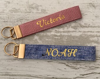 Llavero de tela personalizado – Llavero de algodón hecho a mano, accesorio para bolso