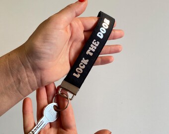 Llavero de pulsera personalizado con texto personalizado para mujer/hombre