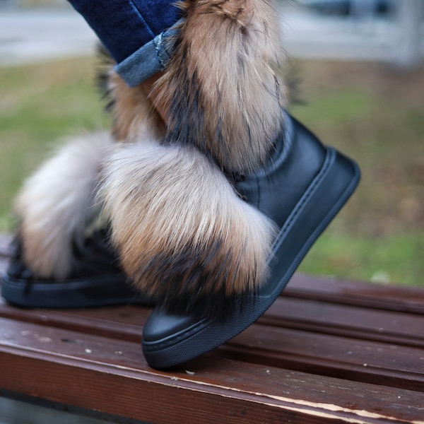 sneaker boots fur