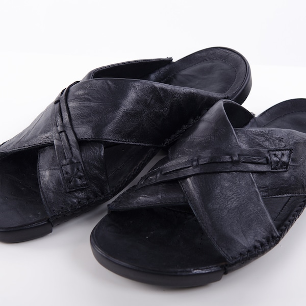mens leather sandals ebay