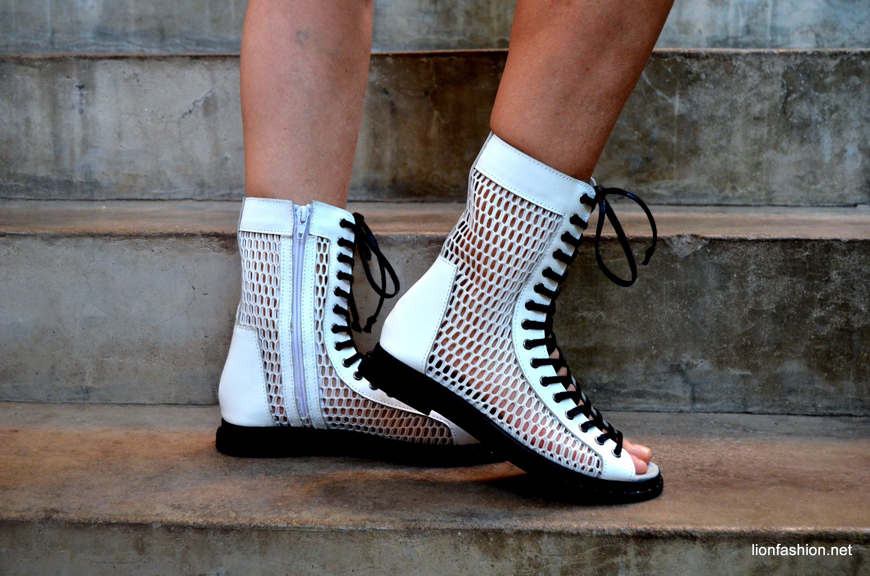 Handmade Sandal Boots Gothic Genuine Leather Woman Summer Etsy