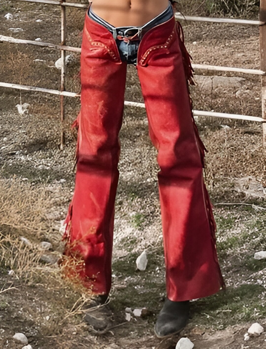 Native American Handmade Cowgirl Chap Leather Chap Redish Etsy