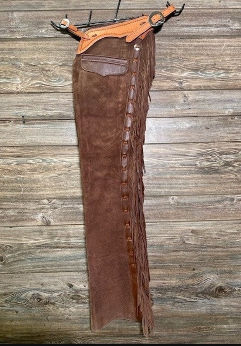 Native American Handmade Cowboy Style Suede Chap Leather Chap Etsy