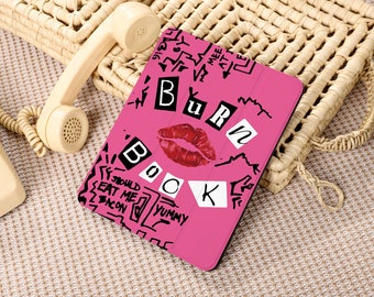 Burn Book iPad Case avec porte-crayon pour iPad 10/9/8, 10.2"11"12.9", Mean Girls iPad Air 5 Case, iPad Air 4 Mini 6 5 4 iPad 2022 Pro Cover