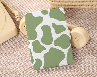 Groene koe print Kindle Paperwhite hoesje 11e, gepersonaliseerde Kindle 2021 hoesje, geheel nieuwe Paperwhite hoesje, geheel nieuwe Kindle hoesje Kindle Cover