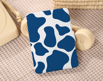 Blauwe koe print Kindle Paperwhite hoesje 11e, gepersonaliseerde Kindle 2021 hoesje, geheel nieuwe Paperwhite hoesje, geheel nieuwe Kindle hoesje Kindle Cover