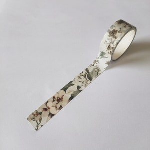 Ruban adhésif en Washi à fleurs orchidées | Encarts pour carnet de voyage | Ruban adhésif pour carnet de voyage, album bien-être, album de scrapbooking pour carnet de voyage
