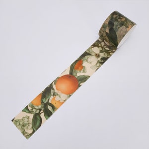 Cinta washi naranja clementina / Cinta washi otoñal / Lote de cinta washi ancha retro otoñal / Juego de cinta washi de Halloween para álbumes de recortes, diarios de viaje