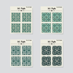 Mediterrane Fliesen Sticker Pack | Geometrisches Ephemera Pack für Schwangerschaft Journal Reiseplaner Hochzeitsplaner | Travelers Notebook Insert
