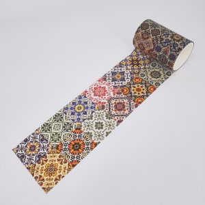 Ruban adhésif en Washi pour mosaïques | Ruban adhésif Washi de 60 mm de large | Lot de ruban adhésif Washi pour journal indésirable, papier de scrapbooking fait main, paquet éphémère, agenda d'école à la maison