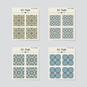 Mediterrane Fliesen Sticker Pack | Geometrische Washi Sticker Lot für Schwangerschaft Tagebuch College Planer Wochenplaner| Travelers Notebook Insert