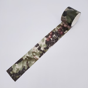 Cinta Washi ancha de grosella negra / Conjunto de cintas Washi de otoño / Lote de cintas Washi de Halloween / Cinta Washi festiva Cinta Washi de frutas de otoño para diario basura