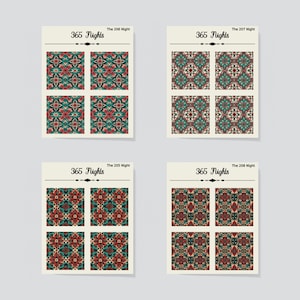 Paquete de pegatinas de azulejos mediterráneos / Paquete de efímeras geométricas Diario de recetas Diario basura hecho a mano Cuaderno dibujado a mano / Pegatinas de planificador universitario