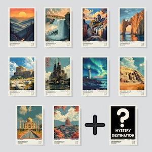 Autocollants de voyage | Stickers carnet de voyage | d'autocollants pour bloc-notes Chunky Travelers | Stickers paysage pour album de lune de miel, planificateur de voyage