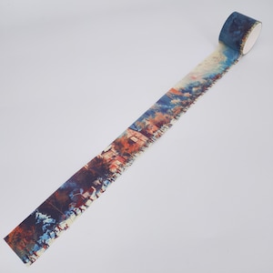 Cinta Washi de paisaje de invierno / Juego de cintas Washi de 30 mm de ancho / Lote de cintas Washi de nieve para Tarot Journal Honeymoon Scrapbook Travelers Notebook Ephemera