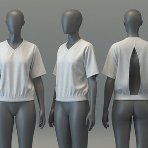 T-shirt with open back detail