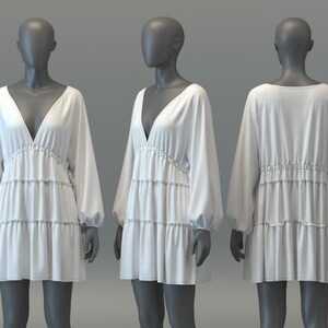 Shirred Babydoll Dress