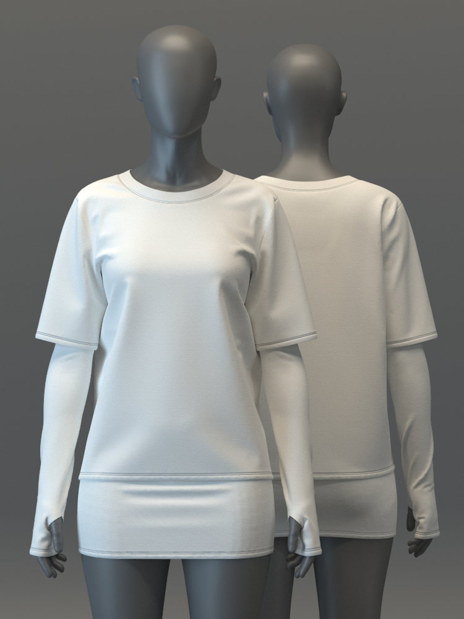 Single-Breasted Double-Layer Pleated T-Shirt main image 0
