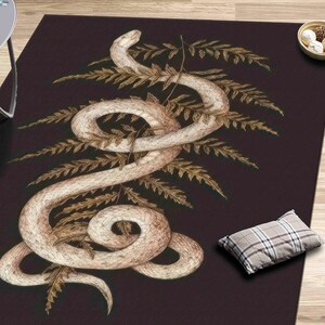 Snake Rugs, Snake Pattern Rugs, Minimal Rug, Animal Rugs, Wedding Rug, Outdoor Rug, Easy To Clean Rug, Salon Rug, Gift For The Home,