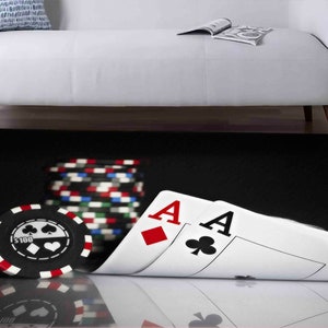 Playing Cards Rugs, Gaming Room Rug, Poker Rug, Modern Rugs, Car Mat, Outdoor Rug, Small Rug, Large Rug, Housewarming Gift,