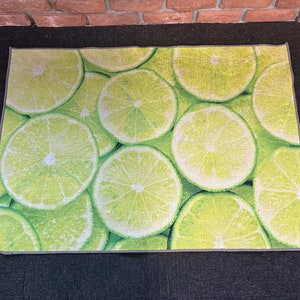 Lemon Rugs, Fruit Rug, Kitchen Rugs, Modern Rug, Round Rug, Wedding Rug, Bathroom Rug, Thin Rug, Front Door Rug, Salon Rug, Summer Rug,