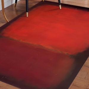 Mark Rothko Rug, Minimal Rugs, Modern Rug, Reproduction Rugs, Salon Rug, Non Slip Rug, Small Rug, Accent Rug, Bath Rug, Chenille Rug, image 2