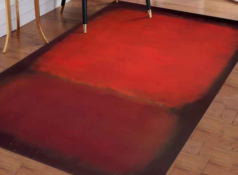 Mark Rothko Rug, Minimal Rugs, Modern Rug, Reproduction Rugs, Salon Rug, Non Slip Rug, Small Rug, Accent Rug, Bath Rug, Chenille Rug, image 2
