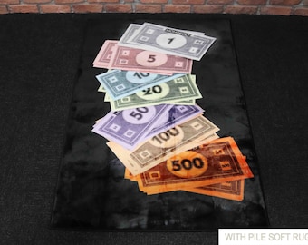 Runner Rug, Customs Rug, Popular Rug, Housewarming Gift, Modern Rug, Board Game Rug, Monopoly Rugs, Indoor Rug, Customs Rug, Round Rug,