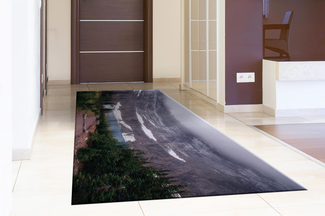 Glacier National Park Rug, Farmhouse Rug, Mountain Rug, Landscape Rugs ...