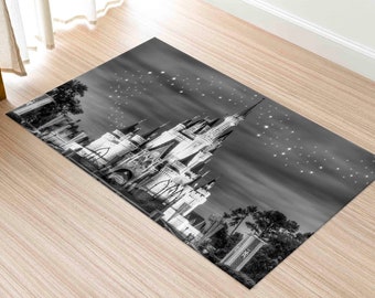 Cool Rug, Bridesmaid Gift, Machine Washable Rug, Gift Rug, Kids Room Rugs, Disneyland Rug, Cinderella Castle Rugs, Gift For Her, Bath Rug,