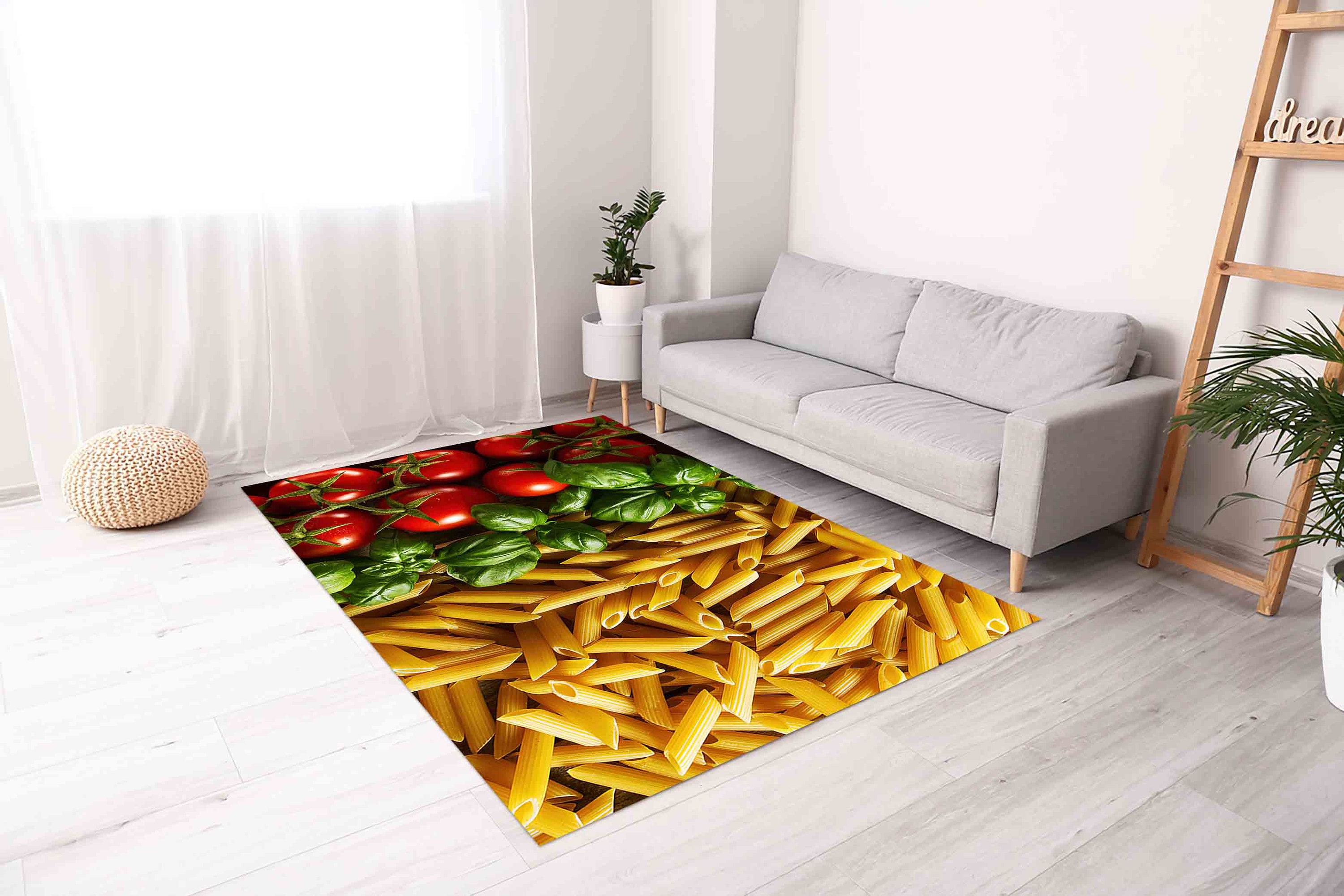 Pasta Rug Car Mat, Step Rug, Salon Decor Rug, Non-slip Carpet, Modern Rug ...