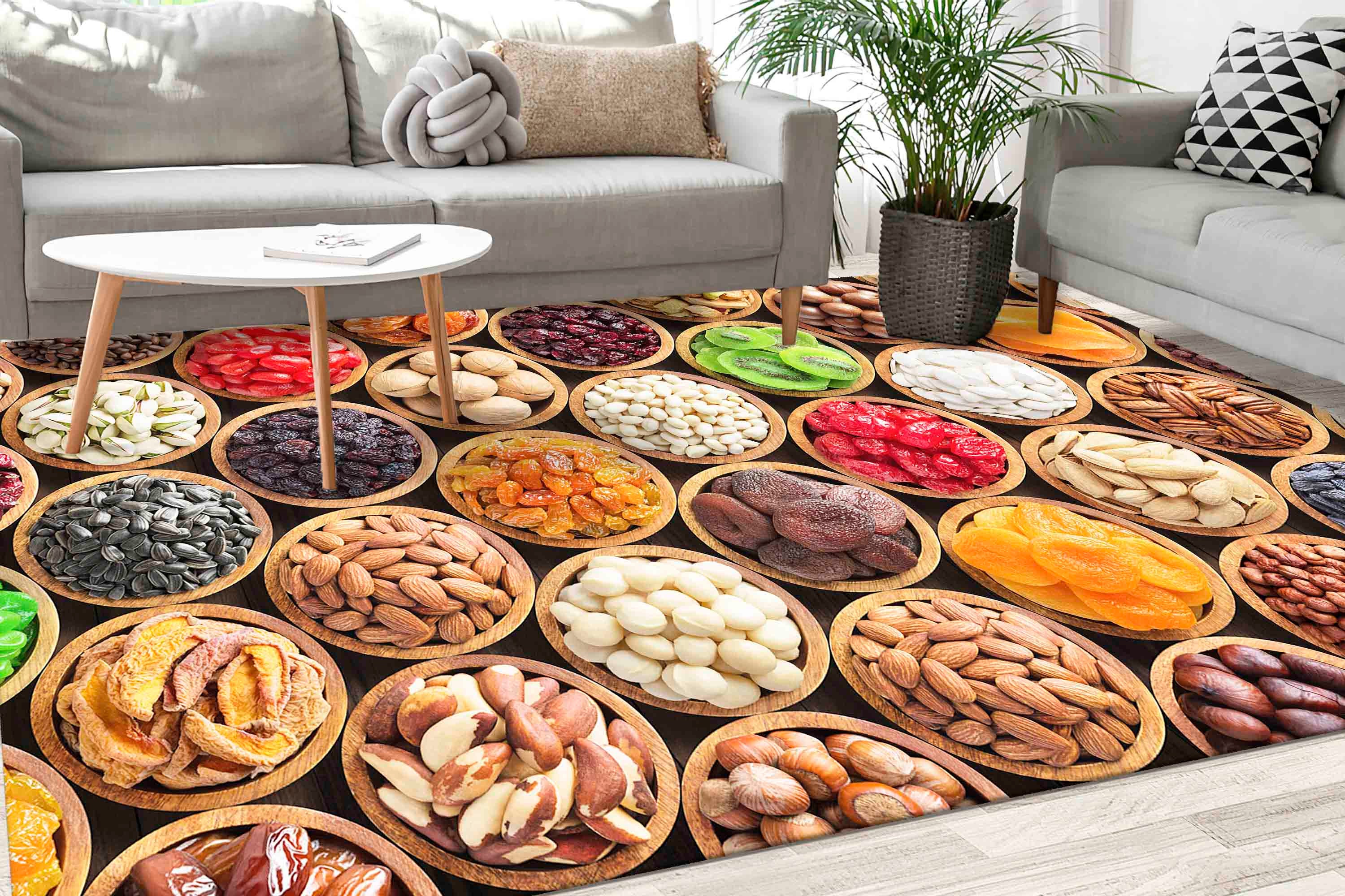 Food On Rug Colorful Foods Rugs, Fruits Rug, Kitchen Rugs, Modern Rugs, Luxury Rug ...