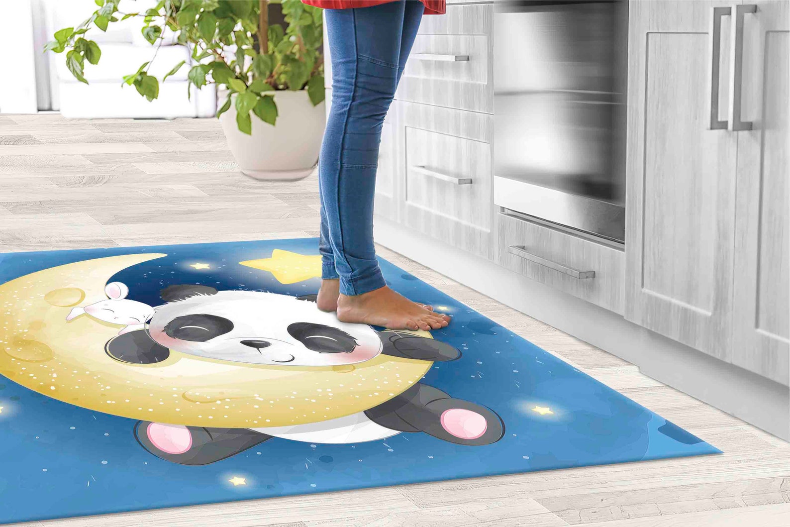 Cute Panda Rugs, Cute Moon Rug, Panda Rug, Kids Rug, Soft Rug, Nursery ...