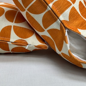 Checkerboard Pillow Cover, Orange Pillow Case, Mid Century Pillow Sham, Modern Cushion, Boho Pillow, Minimal Pillow, Modern Pillow, image 9