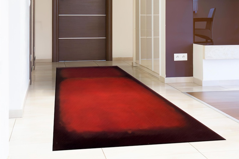 Mark Rothko Rug, Minimal Rugs, Modern Rug, Reproduction Rugs, Salon Rug, Non Slip Rug, Small Rug, Accent Rug, Bath Rug, Chenille Rug, image 3