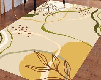 Minimalist Rug, Abstract Rugs, Boho Rug, Modern Rugs, Botanical Rug, Salon Rug, Step Rug, Round Rug, Decorative Rug, Small Rug, Floral Rug,