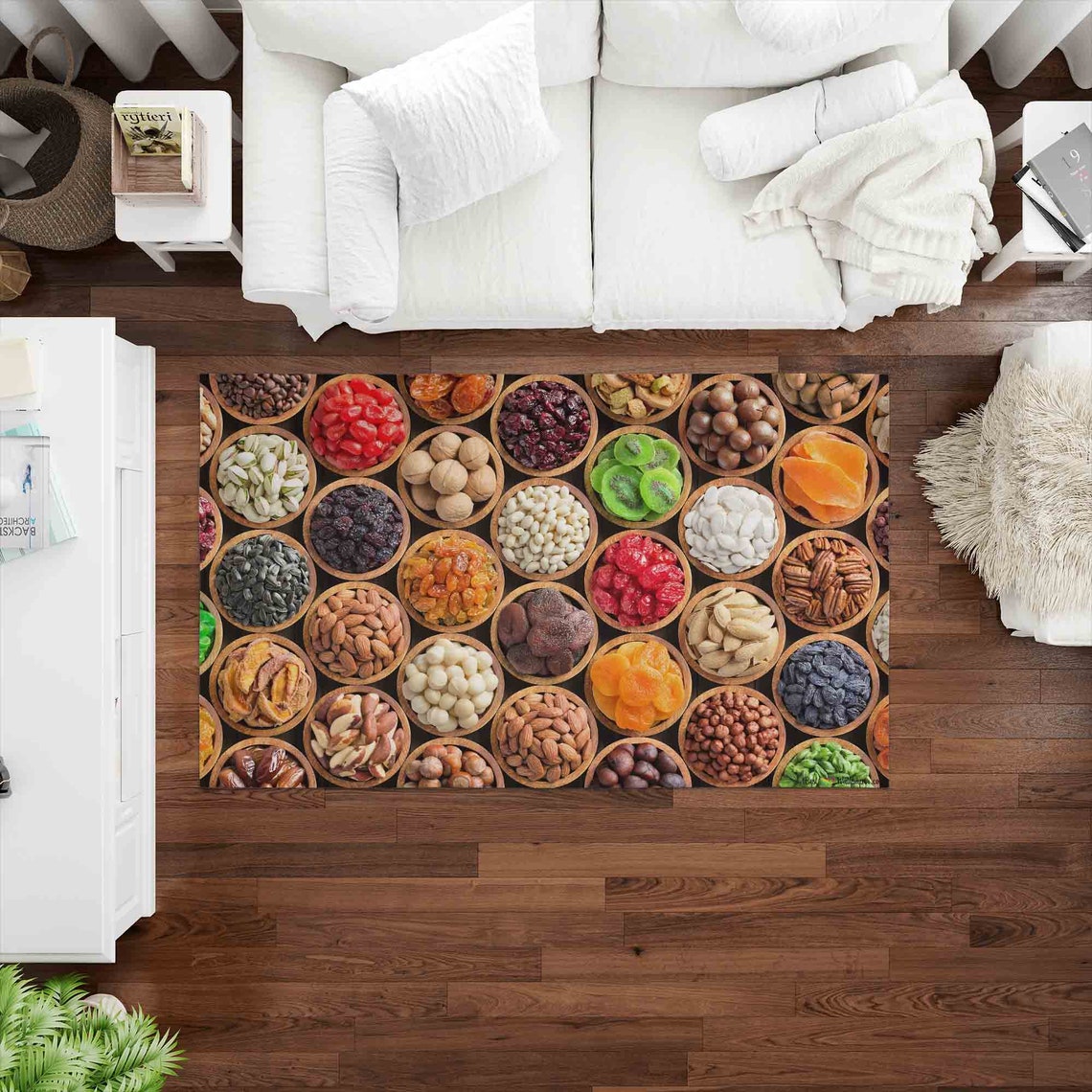 Snacks Rug Colorful Foods Rugs, Fruits Rug, Kitchen Rugs, Modern Rugs, Luxury Rug ...