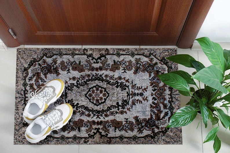 Black Rugs, Medallion Pattern Rugs, Ethnic Pattern Rug, Tribal Rug