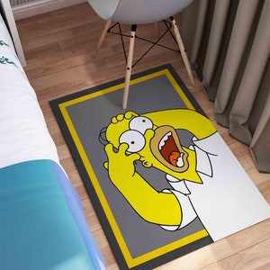 Bedroom Rug, Easy to Clean Rug, Luxury Rug, Non-Slip Carpet, Modern Rugs, Yellow Rug, Simpsons Rugs, Decorative Rug, Salon Rug, image 7