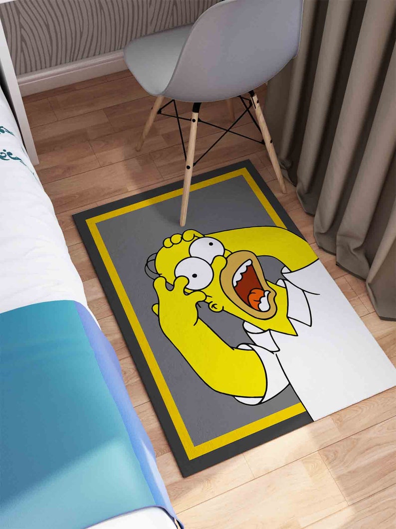 Bedroom Rug, Easy to Clean Rug, Luxury Rug, Non-Slip Carpet, Modern Rugs, Yellow Rug, Simpsons Rugs, Decorative Rug, Salon Rug, image 7