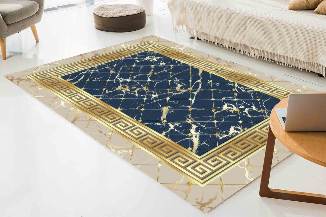 Golden Marble Rug, Abstract Rugs, Gold Rugs, Modern Rugs, Personalized ...