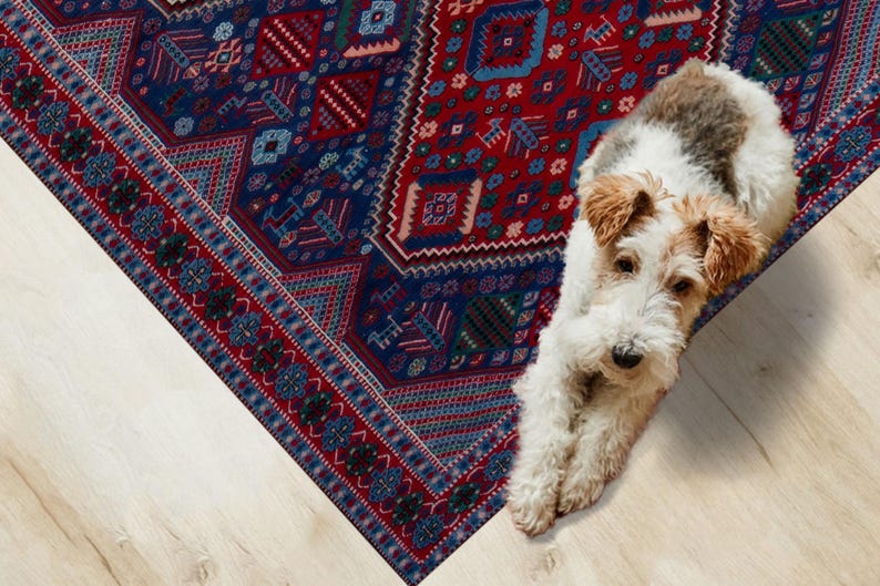 Burgundy Rugs, Medallion Pattern Rugs, Ethnic Pattern Rug, Oushak Rug, Turkish Rug, Kitchen Rug, Outdoor Rug, Living Room Rug, image 3