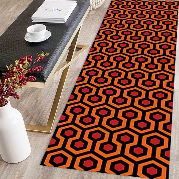 The Shining Rugs, Shining Rug, Red Rugs, Modern Rugs, Custom Rug, Area Rug, Red Rug, Hallway Rug, Orange Rug, Office Decor Rug, Runner Rug,