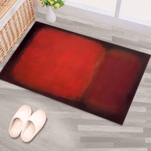 Mark Rothko Rug, Minimal Rugs, Modern Rug, Reproduction Rugs, Salon Rug, Non Slip Rug, Small Rug, Accent Rug, Bath Rug, Chenille Rug, image 4