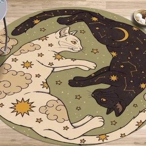 Cat Rug, Minimal Rug, Modern Rugs, Animal Rugs, Cool Rug, Easy To Clean Rug, Large Rug, Thick Rug, Small Rug, Salon Decor Rug, Pet Mat, image 4
