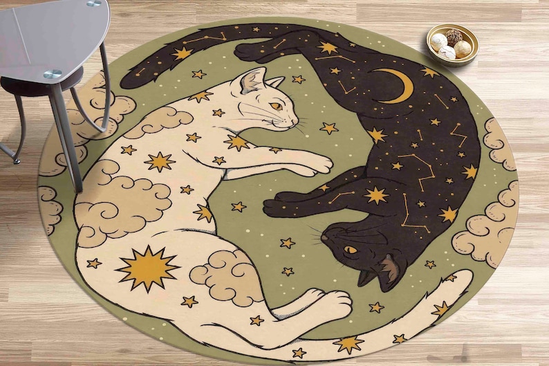 Cat Rug, Minimal Rug, Modern Rugs, Animal Rugs, Cool Rug, Easy To Clean Rug, Large Rug, Thick Rug, Small Rug, Salon Decor Rug, Pet Mat, image 4