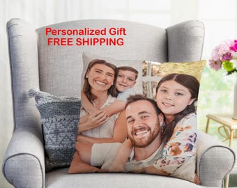Custom Photo Pillow, Personalized Pillow Gift, Custom Photo Pillowcase, Custom Gift, Father Day Gift, Personalized Gift, Custom Cushion